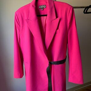 GSTQ Full Court Oversized Blazer Pink Lux